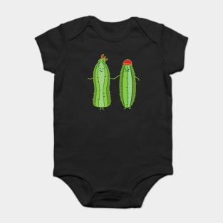 Funny cactus couple Baby Bodysuit